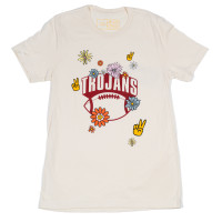 USC Trojans Unisex Natural Football All Over Floral T-Shirt